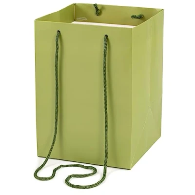 Image of Oaktree UK Hand Tie Bag, Sage Green, 18cm x 25cm