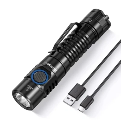 Image of Wurkkos FC11 C led Torch,led Torch Extremely Bright,1300 Lumen USB Rechargeable with 90 CRI,Torch Rechargeable,Magnet at The Bottom of lamp,incl Power(5000K)