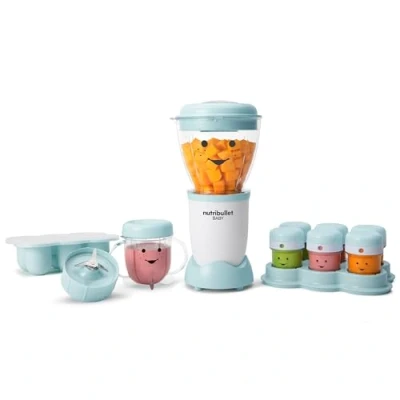Image of NutriBullet NBY 50100 Baby Complete Food Making System, 32 Oz, Blue