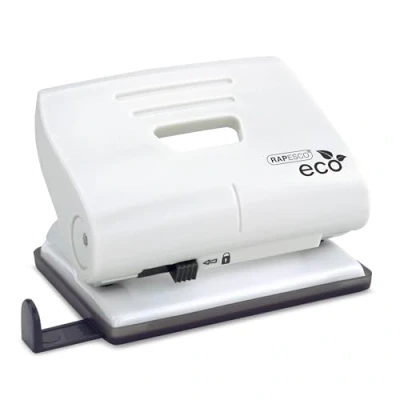 Image of Rapesco 1522 ECO 2 Hole Punch, 22 Sheet Capacity, Soft White