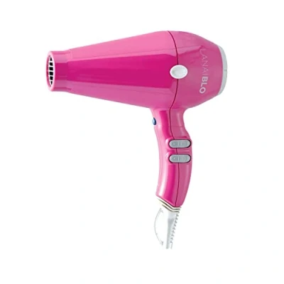 Image of LanaiBLO Customisable 2400W Ionic Hair Dryer Fast Drying Anti Static Effect Blow with 6 Speed Options Lightweight, Long Cord, Frizz (Pink)