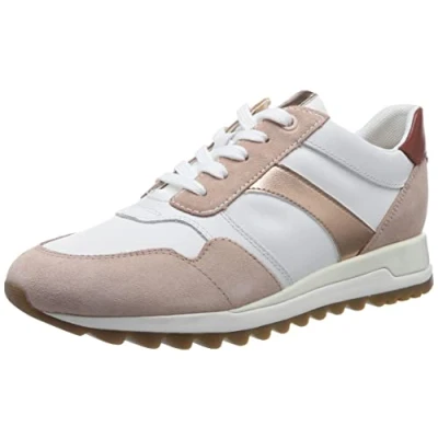 Image of Geox Women&#039;s D Tabelya Sneaker, Nude White, 5 UK