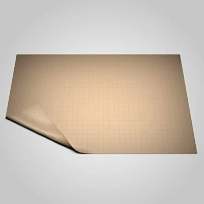 Image of Battle Grid DND D &amp; Game Mat 36 X 24 Foldable/Portable/Instantly Lays Flat Dominate RPG Tabletop Gaming w/ 2 Sided Anti Stain Square Hex Dry Erase Markers Role Playing Map Board Warhammer 40k
