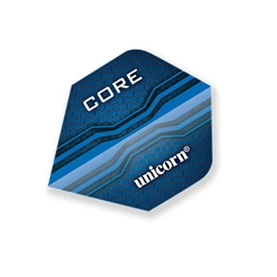 Image of Unicorn Core Dart Flights Hexagons Blue Design Standard Plus Shape Durable 75 Micron Polyester PET