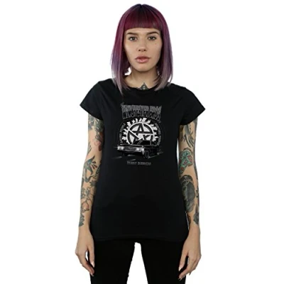 Image of Supernatural Women&#039;s Winchester Bros T Shirt Large Black