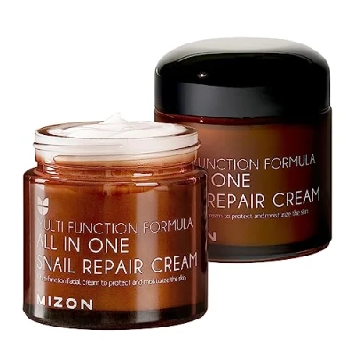 Image of [Mizon] Snail Repair Cream, Face Moisturizer with Mucin Extract, All in One Recovery Korean Skincare, Wrinkle &amp; Blemish Care
