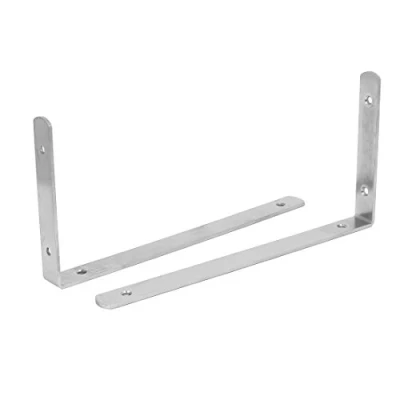 Image of Sourcingmap 300mm 12 inch Length Stainless Steel 90 Degree L Shaped Angle Bracket Brace 2pcs