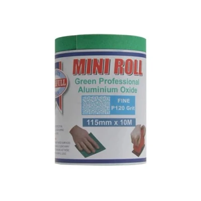 Image of Faithfull FAIAR10120G 10M Fine (120 Grit) Sandpaper Roll Green (Pro) 115mm x