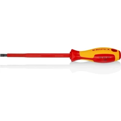 Image of Knipex Screwdrivers for slotted screws burnished, insulating multi component handle, VDE tested 262 mm 98 20 65