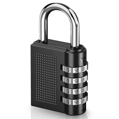 Image of ARA CHOICE Combination Number Locks 4 Digit Padlock Locker Lock Home Office Travel Luggage Padlocks with Code Outdoor Heavy Duty Weatherproof for School Gym Cabinet Garage Gate Shed (Black)
