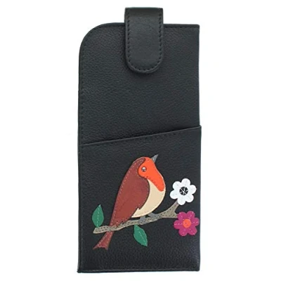 Image of Mala Leather Robin Collection Soft Slim Glasses Case 5150_97 Black