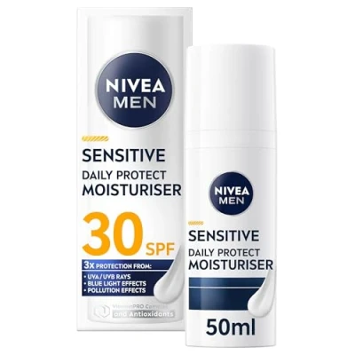 Image of NIVEA MEN Sensitive Daily Protect Moisturiser SPF30 50ml