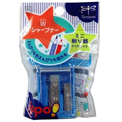 Image of Tombow Ippo Pencil Sharpener, 2 Blade Size, Assorted Colors, 1 Pack