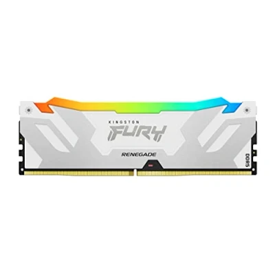 Image of Kingston FURY Renegade White RGB XMP 32GB 6400MT/s DDR5 CL32 DIMM Desktop Gaming Memory KF564C32RWA 32