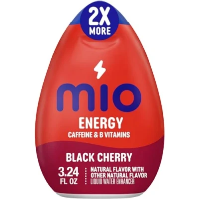 Image of MiO Energy Black Cherry Naturally Flavored Liquid Water Enhancer 1 Count 3.24 fl oz