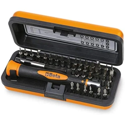 Image of Beta 12560100 Model 1256 /C36 2 Bi material Micro screwdriver with 36 Interchangeable, 4mm Hex Bits and Magnetic Extension