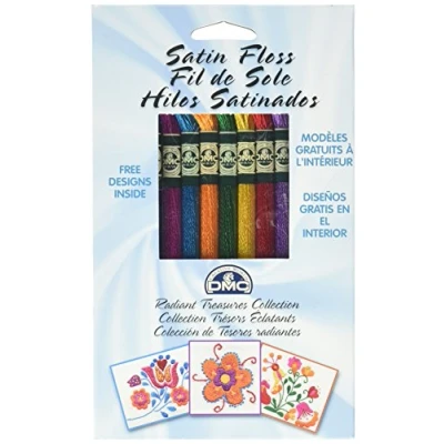 Image of DMC Satin Floss Collection Pack 8.7yd 8/Pkg, Radiant Treasures