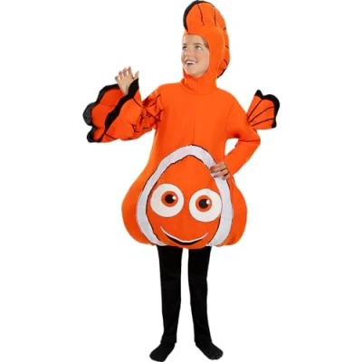Image of Funidelia Clownfish Costume for boys &amp; girls Animals Costumes kids, accessory fancy dress props Halloween, carnival parties Size 7 9 years Orange
