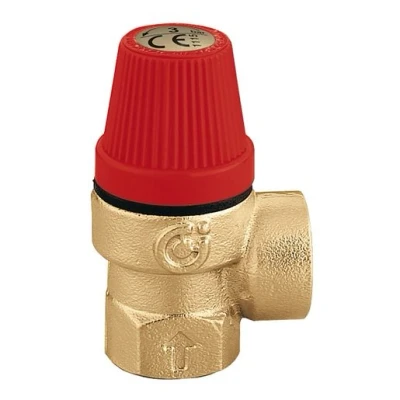 Image of 1/2&quot; X Safety Relief Valve (3 Bar) With Gauge (M F BSP Connection)