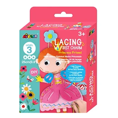 Image of Avenir My First Lacing Charm Princess Friends Sewing for Ages 3+ Develop and Stitching Skills
