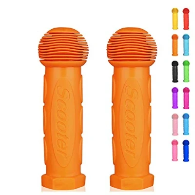 Image of OTFAITP Scooter Grip Handlebar 1 Pair Bicycle Fit for 2 3 4 Wheels Kid Kick Scooters,Children Bike,Drifting Scooter,Swing (Orange)