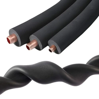 Image of Pipe Insulation Lagging Wrap Waterproof Fireproof Easy to Install Foam Tubing for Outside Water Antifreeze(6mm*9mm*1.8m)