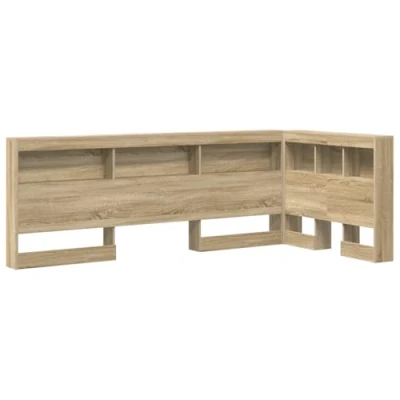 Image of vidaXL Storage Headboard with Shelf Sonoma oak 80 cm Engineered wood
