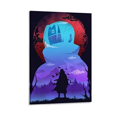 Image of YZLI Japanese Anime Naruto Itachi Uchiha Art Canvas Poster and Wall Picture Print Modern Family bedroom Decor Posters 12x18inch(30x45cm)