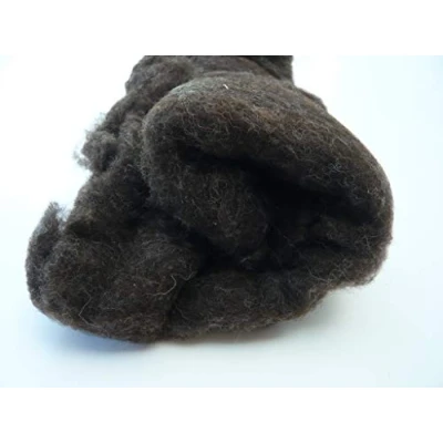 Image of Carded Wool Batts Core (100g (Medium), Black)