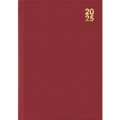 Image of 2025 Red A4 Hardcover Diary Week Day Per Page Desk Home Office Planner Organiser