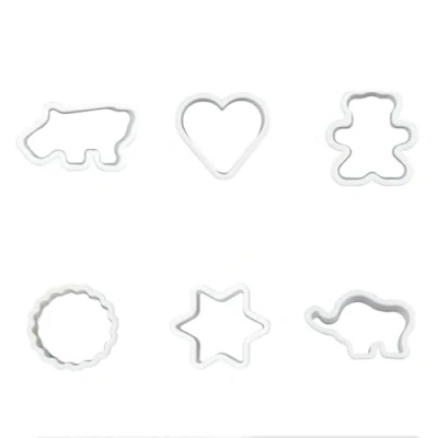 Image of 6 Pcs Cookie Cutter Molds Pastry Cutters Biscuit Baking Cake for Fondant Decorating Kids Party