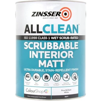 Image of Zinsser AllClean Scrubbable Interior Matt White 2.5L
