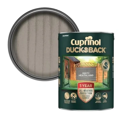 Image of WALLPAPER EMPIRE Cuprinol Ducksback Misty Heathland Matt Exterior Wood Paint, 5L Tin