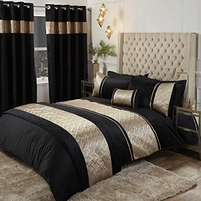 Image of Rapport Home Capri Duvet Set Single Gold