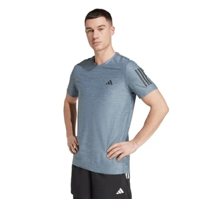 Image of adidas Own The Run Men&#039;s T Shirt Blue, Size S for Optimal Comfort in Running and Training