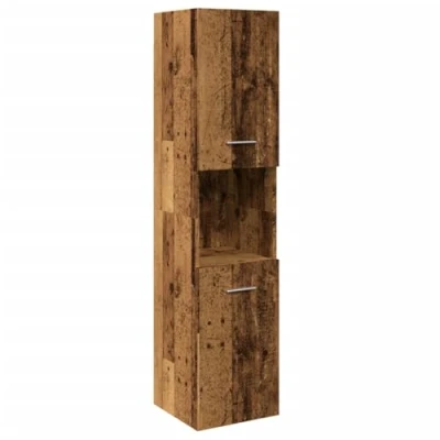 Image of vidaXL Bathroom Hanging Cabinet Wall Mounted Old Wood Design with Ample Storage and Customizable Door