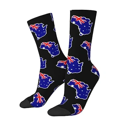 Image of KWQDOZF Australia Socks Funny Novelty Crew Gift for Men Women Teen