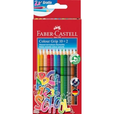 Image of Faber Castell 201585 Colouring Pencils Set, 12 Pieces, Shatterproof, for Children and Adults