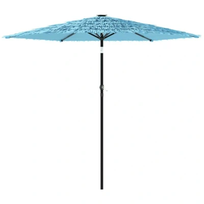 Image of vidaXL Garden Parasol with Steel Pole Blue 268x268x226 cm