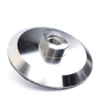 Image of 4 Inch Aluminum Backer Pad Hook and Loop Backing Holder M14 Polish Wheel