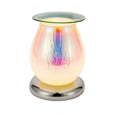 Image of 3D Aroma Lamp Water Droplet Touch Electric 3 Settings Wax Melt Oil Burner (White)