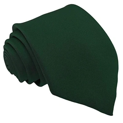 Image of Great British Tie Club Plain School Ties High 52&quot; Length (Bottle Green)