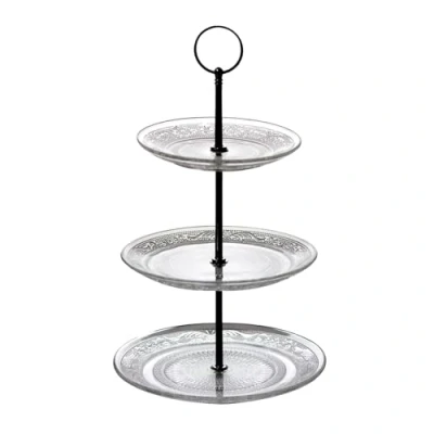 Image of Modena 3 Tier Glass Round Cake Stand