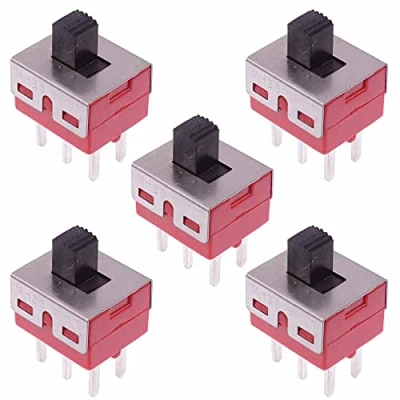 Image of On Mini PCB Slide Switch DPDT 5A Hobby DIY Electronic Components (Pack of 5)