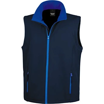 Image of Result Men&#039;s CORE Printable Bodywarmer Jacket, Blue (NVY/Roy), XXXX Large