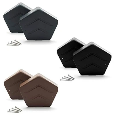 Image of Manthorpe Dry Verge Square Line Ridge End Cap with Fixing Screws (Grey)