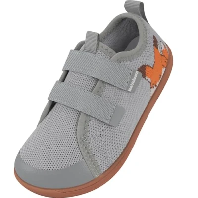 Image of Kids Wide Barefoot Shoes Boys Girls Minimalist School Walking Trail Running Sneaker(Light Grey Fox, 6UK Child Wide)