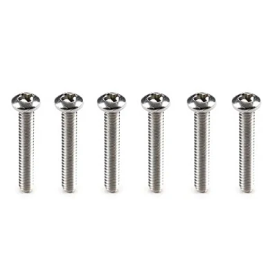 Image of Musiclily Pro #4 40X3/4&quot; Stainless Steel Saddle Intonation Screws for American Tele Style Electric Guitar Bridge (Set of 6)