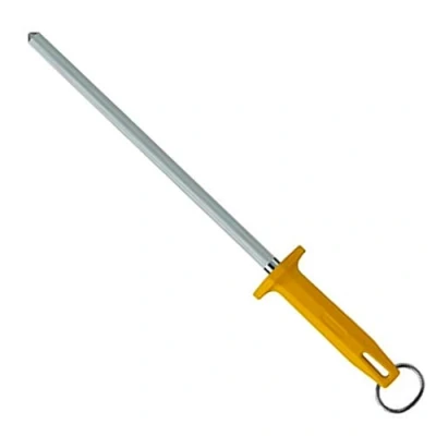 Image of Starrett Sharpening Steel Fine finish 12&quot; (300mm) Yellow Handle (BKY408 12)