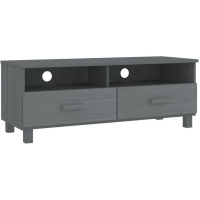 Image of vidaXL TV Cabinet HAMAR Dark Grey 106x40x40 cm Solid Wood Pine